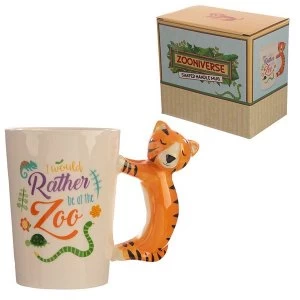 Image of Tiger Shaped Handle Mug