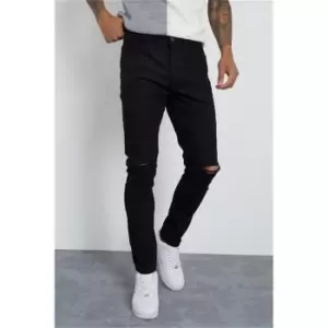 Image of I Saw It First Black Ripped Knee Skinny Fit Jeans - Black