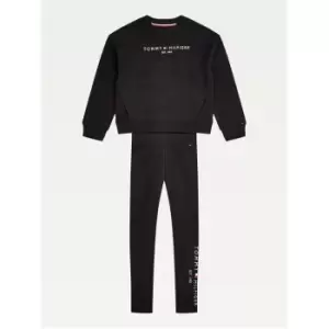Image of Tommy Hilfiger Girls Essential Sweater and Legging Set - Black