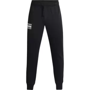 Image of Under Armour Fleece Sign Jogging Bottoms Mens - Black