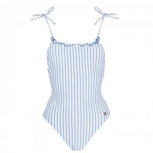 Image of Tommy Bodywear Seer Sucker One Piece Swimsuit - SeersuckBlue0GY