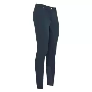Image of Eurostar Riding Breeches Equitation Queen Diamond Fullseat Winter Ladies - Blue