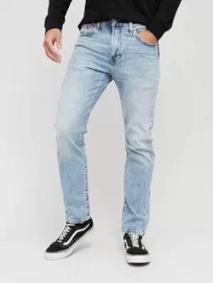 Image of Levis Levis 502 Taper Slim Fit Jeans, Light Indigo, Size 34, Length Regular, Men