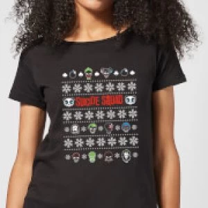 Image of DC Suicide Squad Womens Christmas T-Shirt - Black