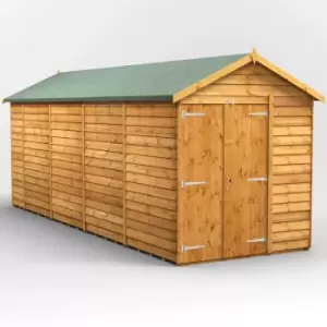 Image of 18X6 Power Overlap Apex Windowless Double Door Shed