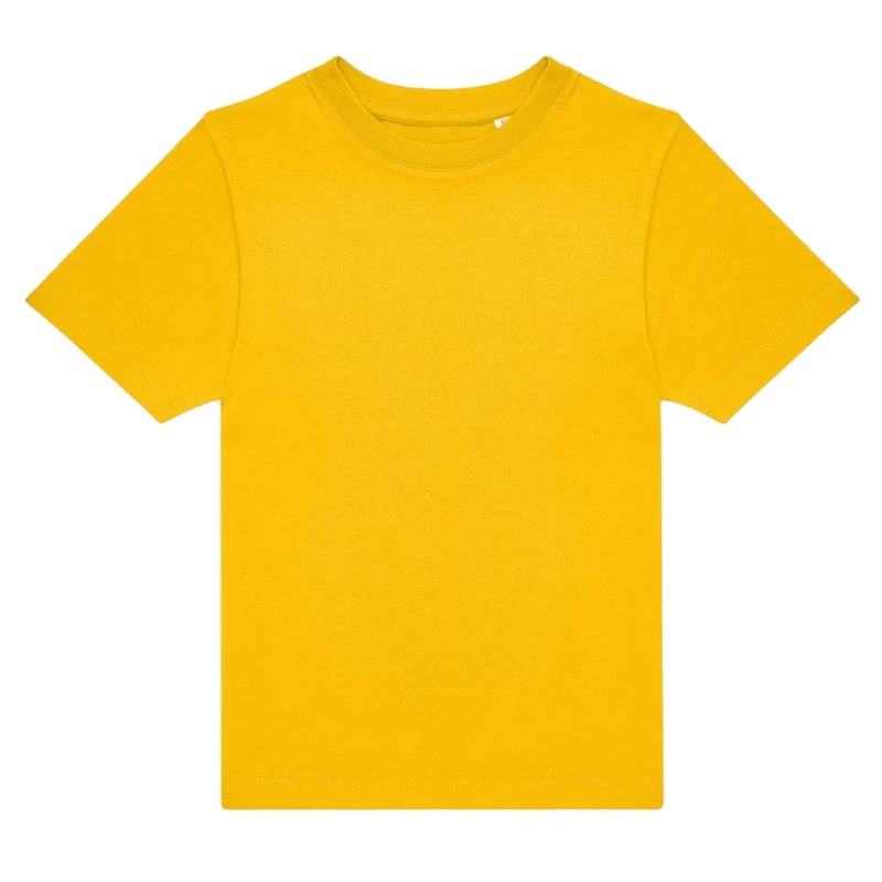 Image of B&C Plain Red T-Shirt in Gold Size: 12-13 Years Gold Unisex 12-13 Years