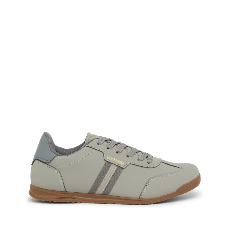 Image of Lambretta Mens Tackle Court Trainers Charcoal/Grey male 11 (46)