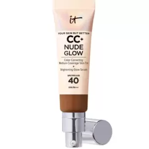 Image of IT Cosmetics CC+ and Nude Glow Lightweight Foundation and Glow Serum with SPF40 32ml (Various Shades) - Neutral Rich