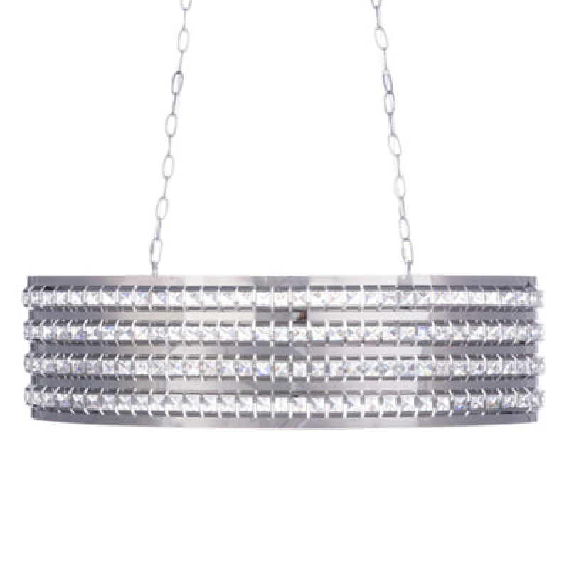 Image of Beliani Pendant Lamp Cavone Crystal Silver