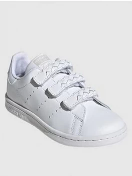 Image of adidas Originals STAN SMITH CF C Childrens Trainer, White, Size 1