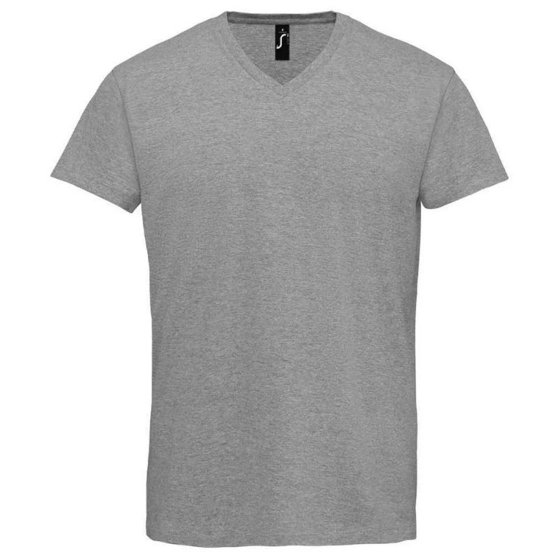 Image of SOL'S Mens Imperial V Neck T-Shirt in Grey Size: Small Grey Male S