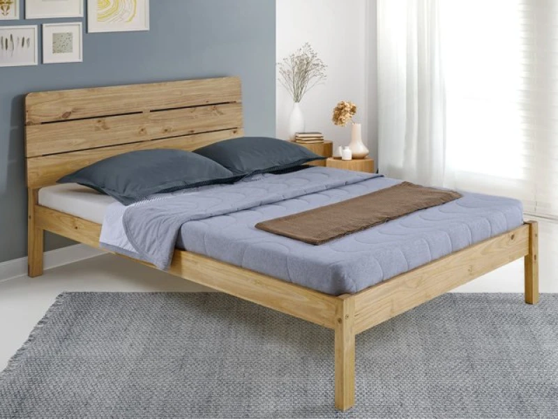 Image of Seconique Ronan 4ft6 Double Waxed Pine Wooden Bed Frame