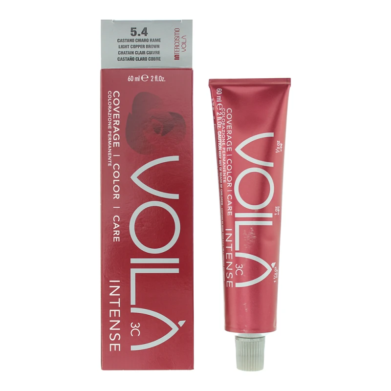 Image of Intercosmo Voila 3c Intense 5.4 Light Copper Brown Hair Colour 60ml
