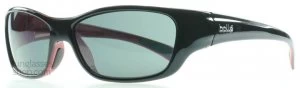 Image of Bolle Junior Crown Sunglasses Shiny Black / Red Crown 53mm