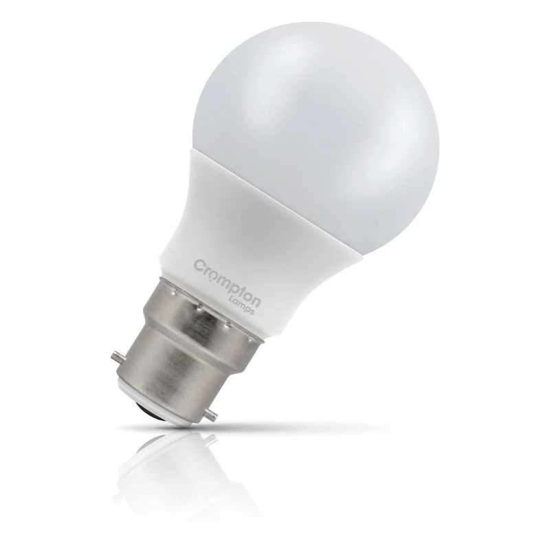 Image of Crompton LED GLS Light Bulb B22 7W (60W Eqv) Dimmable Warm White 2700K Bayonet Thermal Plastic Opal