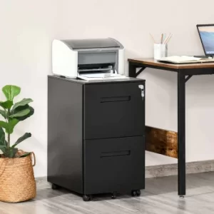 Image of Fairmantle Mobile Lockable File Cabinet, black