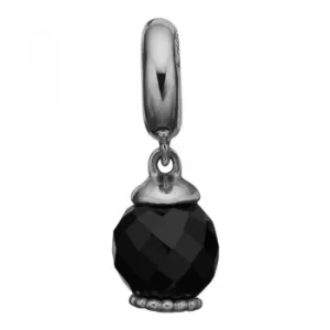 Image of Ladies Christina Sterling Silver Big Moving Onyx Bead Charm