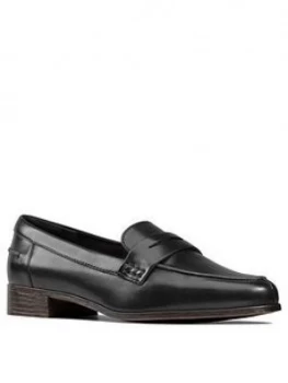 Image of Clarks Hamble Leather Loafers - Black