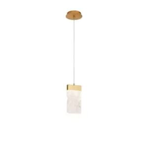 Image of Boston Medium Ceiling Pendant 2m, 4.5W LED, 3000K, 160lm, Painted Brushed Gold