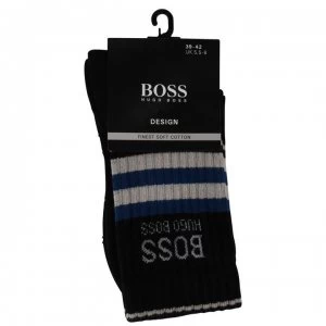 Image of Hugo Boss Ribbed Socks Black