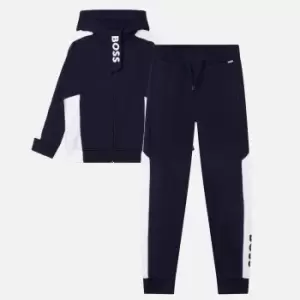 Image of Hugo Boss Boys Hooded Tracksuit Set - Navy - 4 Years