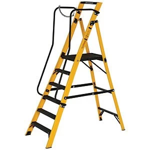 Image of Youngman Megastep 6 Tread Fibreglass Platform Stepladder