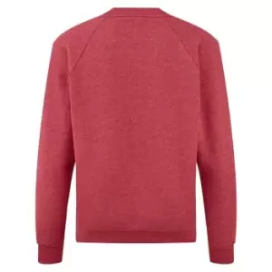 Image of Fruit Of The Loom Childrens Unisex Raglan Sleeve Sweatshirt (9-11) (Heather Red)