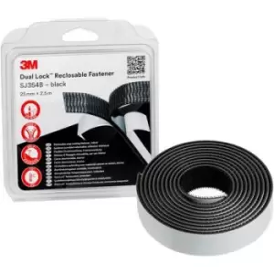 Image of 3M Dual Lock Hook-and-loop tape stick-on (L x W) 2.5 m x 25mm Black