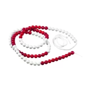 Image of 100 Arithmatic String 150cm White/Red 400065109