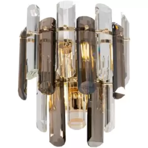 Image of Maytoni Lighting - Maytoni Flare Neoclassic Glass & Crystal Wall Lamp Gold