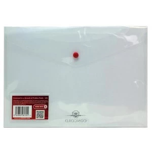 Image of Concord Stud ID Wallet File Translucent PP A4 Clear Ref 7092 PFL Pack