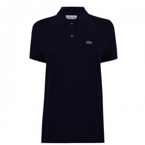 Image of Lacoste Short Sleeve Polo Shirt - Navy Blue 166