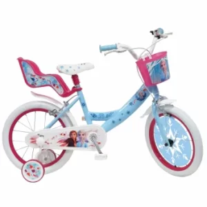 Image of Disney Frozen 16" Spoked Wheel Childrens Bicycle, Blue