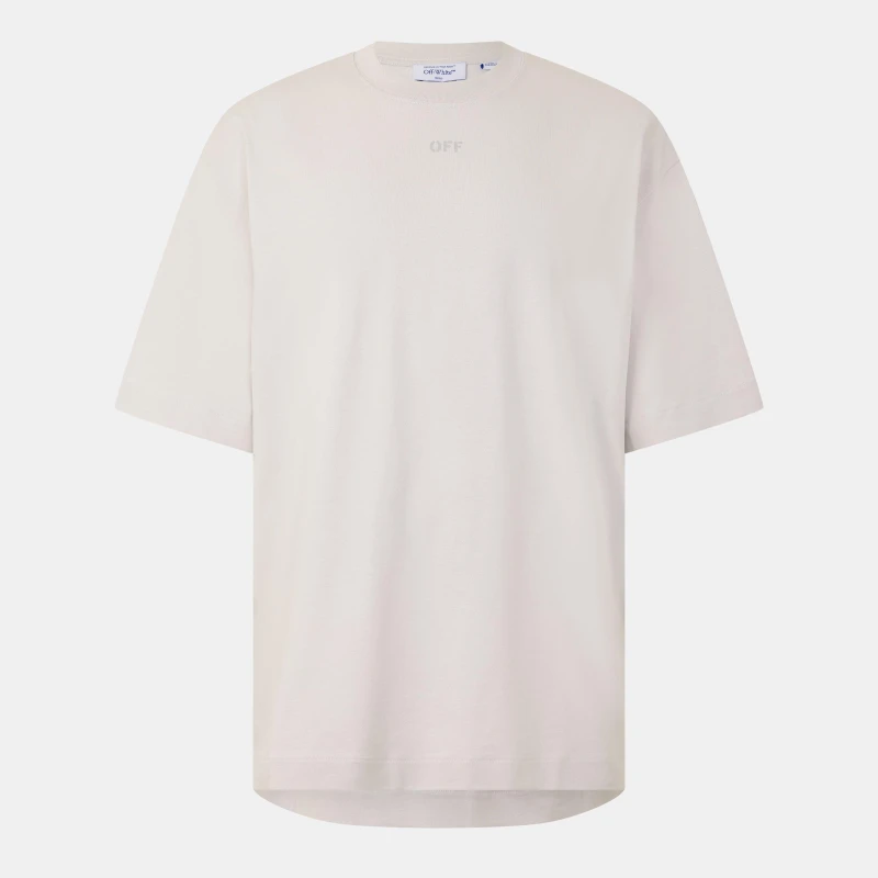 Image of Off White Mens Brics Skate - Short Sleeve T-Shirt Light Stone male XS