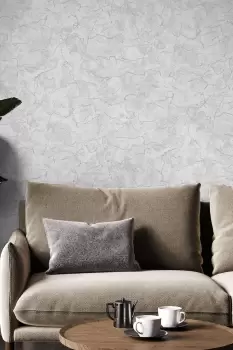 Image of Boutique Carrara Grey Textured Wallpaper