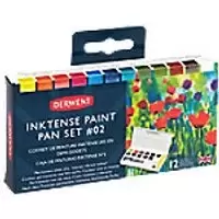 Image of DERWENT Inktense Paint 12 Pan Palette 2 New