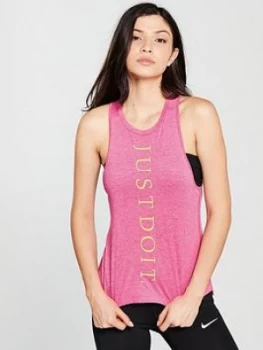 Image of Nike Running Miler Just Do It Tank Red Size M Women