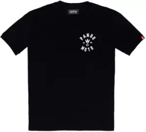 Image of Pando Moto Mike Red Skull T-Shirt, black-white-red, Size S, black-white-red, Size S