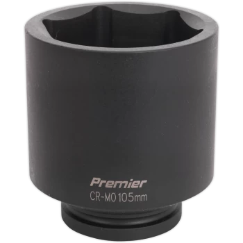 Image of Sealey 1" Drive Deep Hexagon Impact Socket Metric 1" 105mm