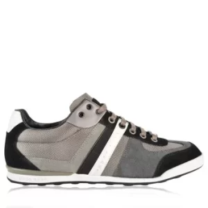 Image of Hugo Boss Akeen Contrast Panel Trainers Mid Grey Men