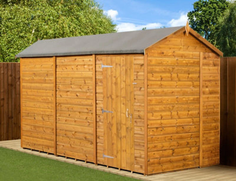 Image of Empire Sheds Empire Modular Apex 6X12 Dipped Treated Tongue And Groove Wooden Garden Shed Single Door No Windows (6' X 12' / 6ft X 12ft) (6X12)