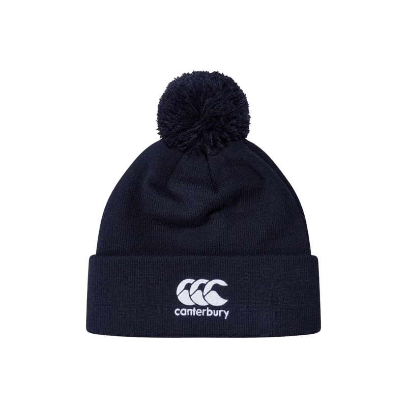 Image of Canterbury Canterbury Men Club Bobble Beanie in Navy Navy One Size Male 5063652107508