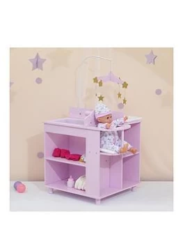 Image of Teamson Kids Olivia'S Little World - Twinkle Stars Princess Baby Doll Changing Station With Storage