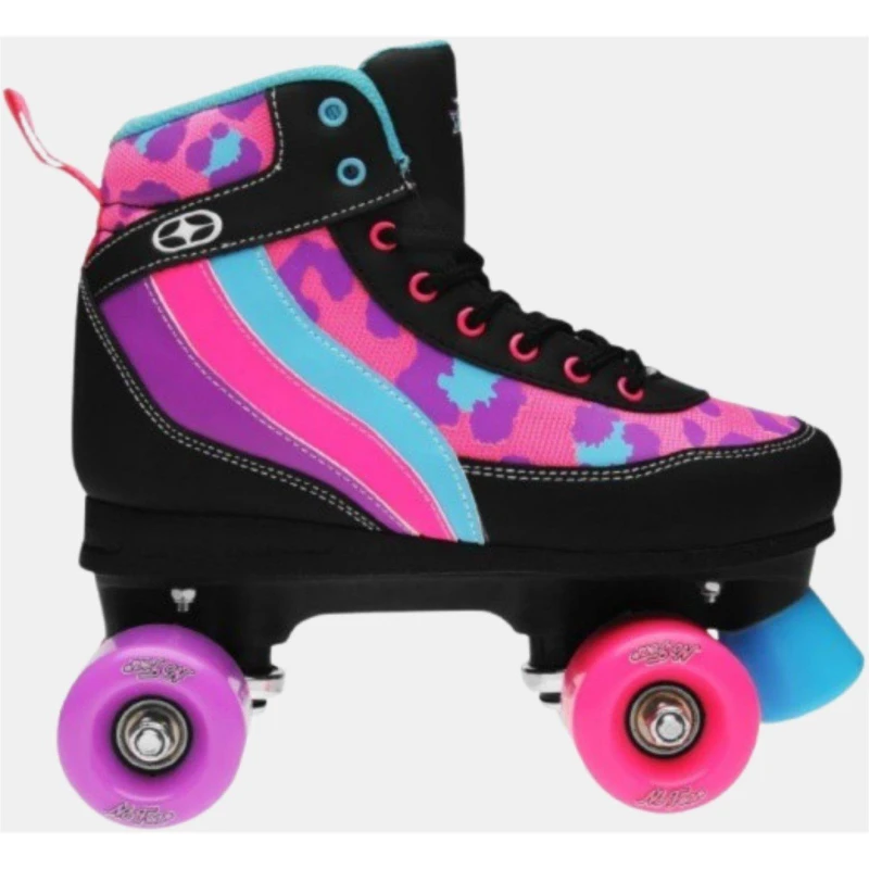 Image of Hot Tuna HotTuna Retro Quad Skates Junior Blk/Pnk/Purp female C12 (30.5)