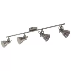 Image of Seras - 4 Light Adjustable Spotlight Cream, Nickel-Antique, GU10 - Eglo