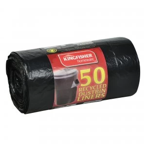 Image of Kingfisher Large Heavy Duty Bin Bags - 50 Pack