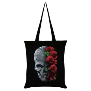 Image of Requiem Collective Immortal Bloom Tote Bag (One Size) (Black)
