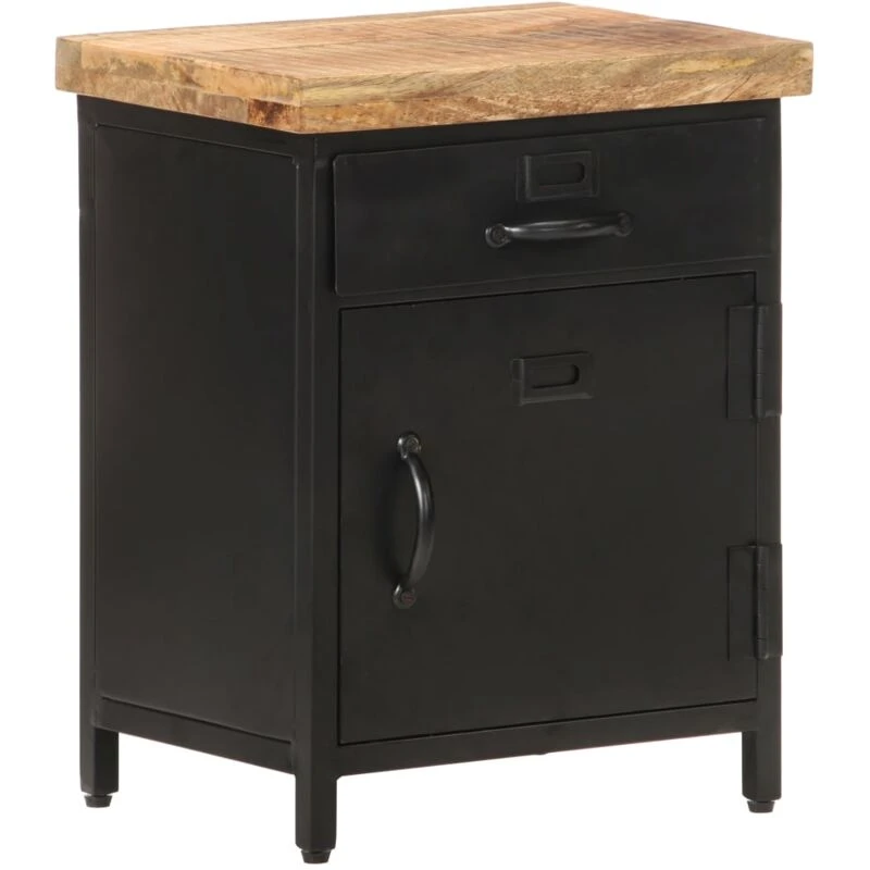 Image of VIDAXL Bedside Cabinet 40x30x52cm Rough Mango Wood Vidaxl 8720286069646