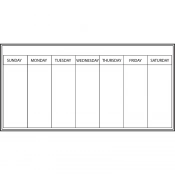 Image of Fine Decor Fine Decor Dry-Erasable Weekly Calendar Wall Decal