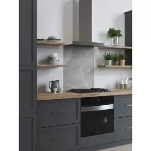 Image of House Beautiful - Pietra Grey Glass Kitchen Splashback 600mm x 750mm - Grey
